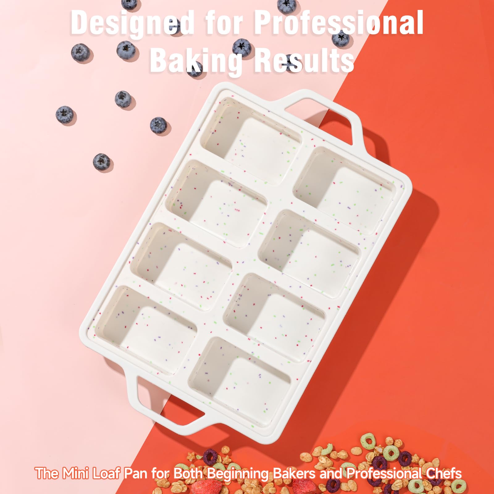 SJ mini loaf pans with nonstick silicone for easy release