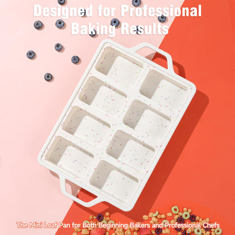 SJ mini loaf pans with nonstick silicone for easy release