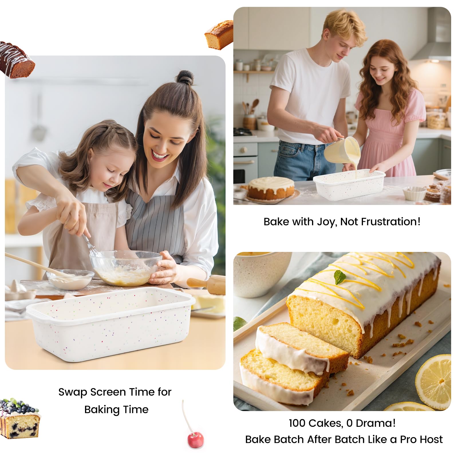 SJ bread pan versatile for bread, quiche, cake, and more.