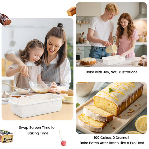 SJ bread pan versatile for bread, quiche, cake, and more.