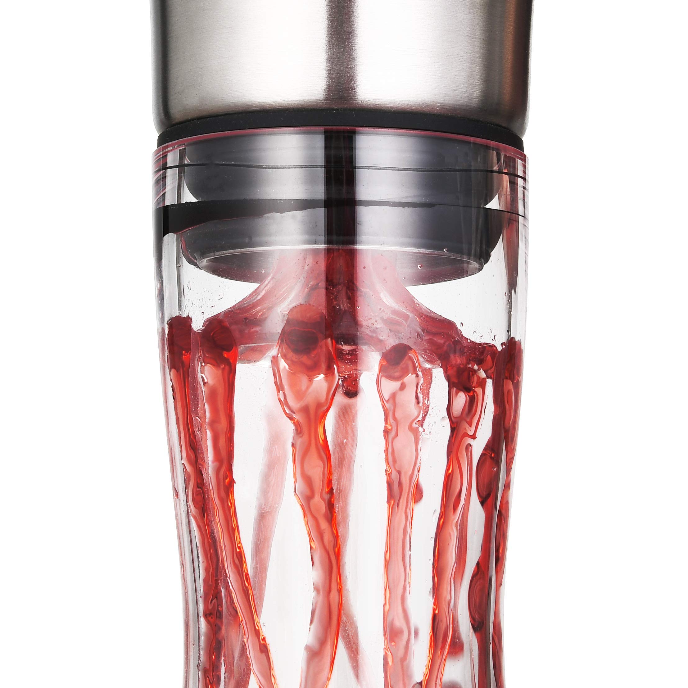 S JUSTSTART crystal carafe displays integrated aerator system for better flavor