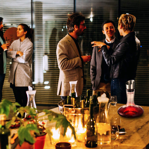 S JUSTSTART elegant wine gift decanter highlighting practical aeration