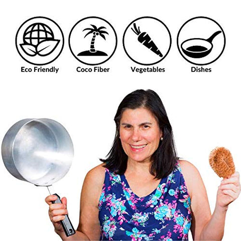 SKARBY Tawashi non-scratch, safe for cookware and surfaces.