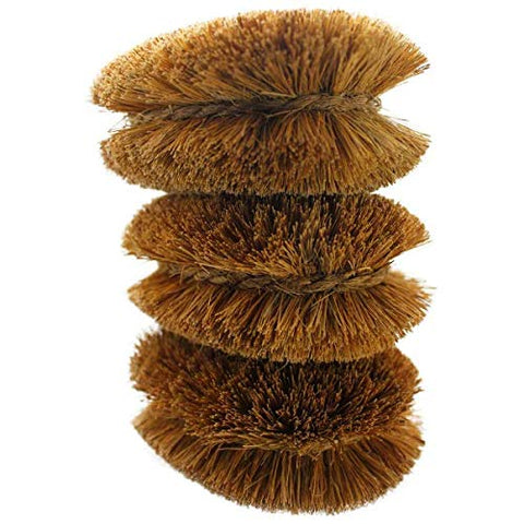 SKARBY Tawashi vegetable brush with natural coconut fiber for delicate fruit and veggie cleaning.