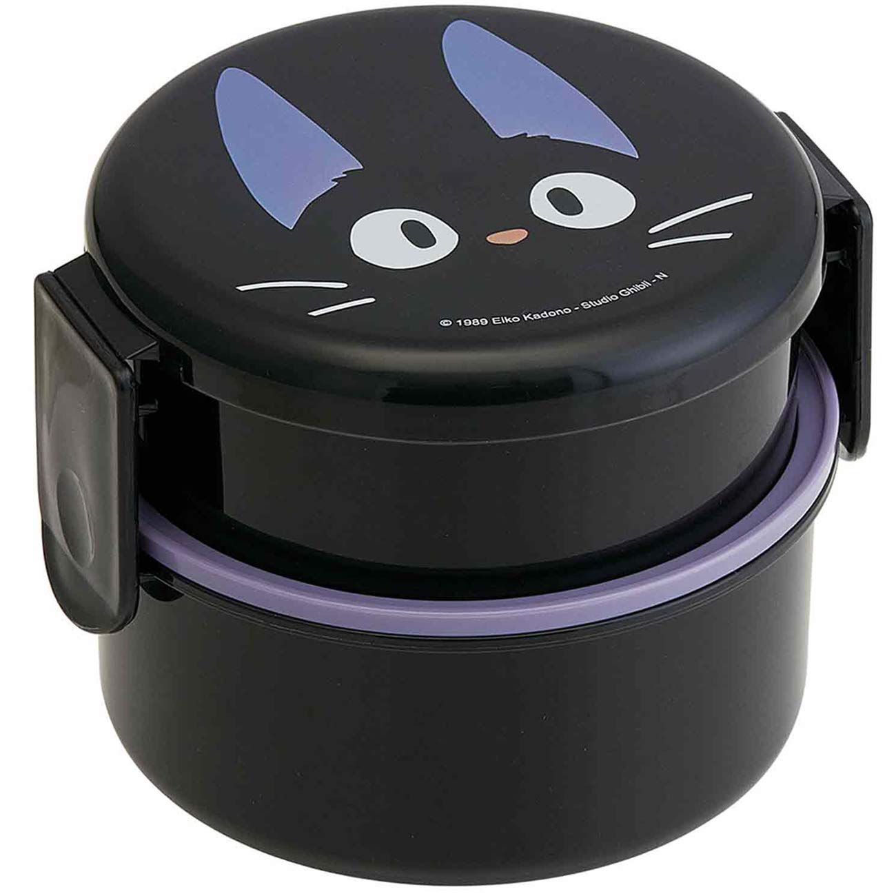 Skater Kiki's Delivery Service 2-tier round bento lunch box for organized meals.