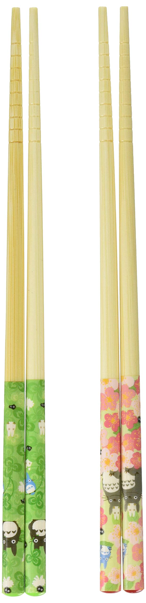 Skater Totoro bamboo chopsticks with anti-slip grip for easy dining