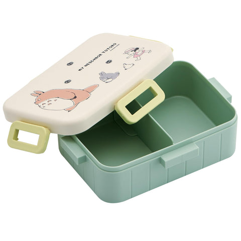 Skater Totoro Bento with dual compartments to keep portions separate.