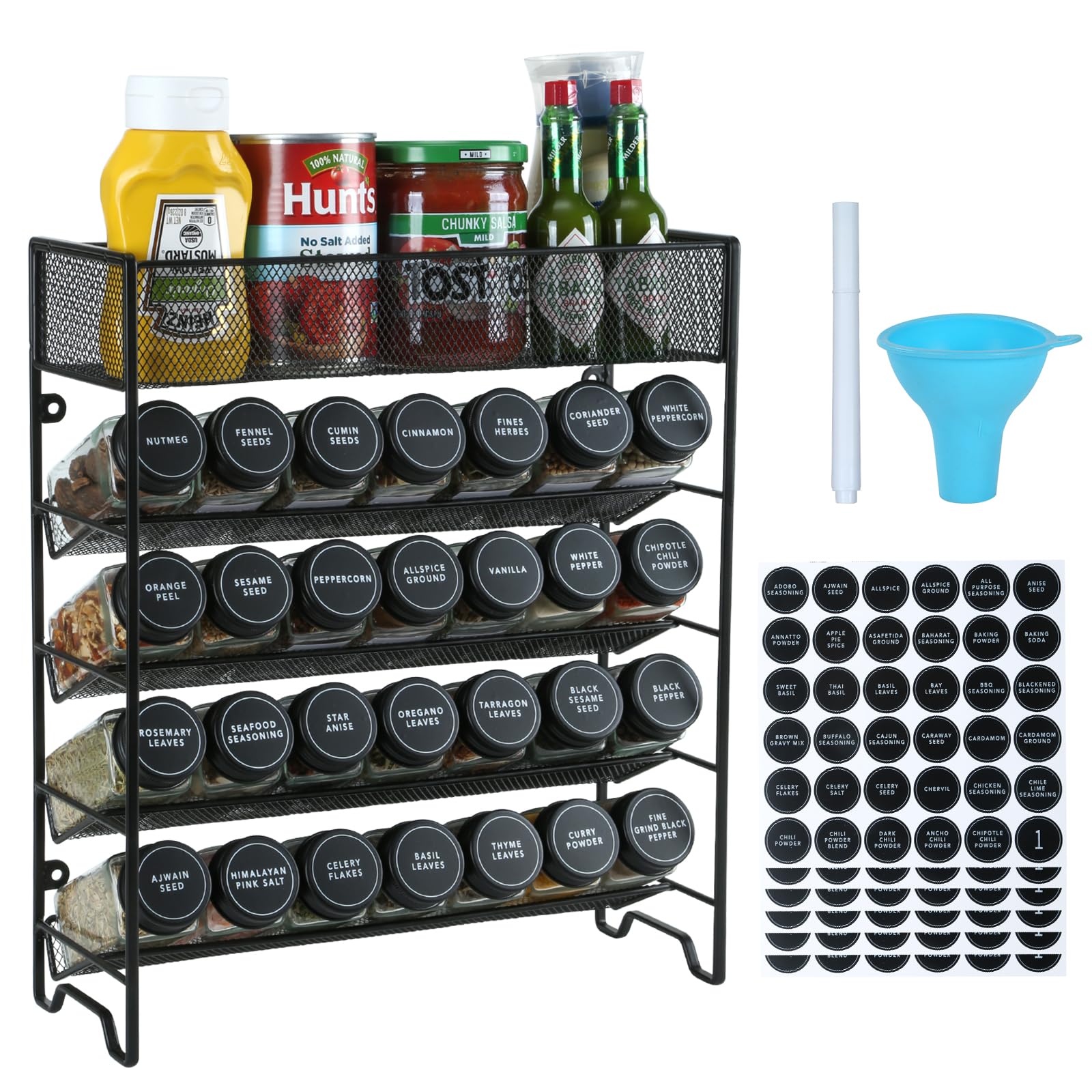 Skiileor Spice Rack Assembly demonstrates sturdy framing for organized cabinet storage.