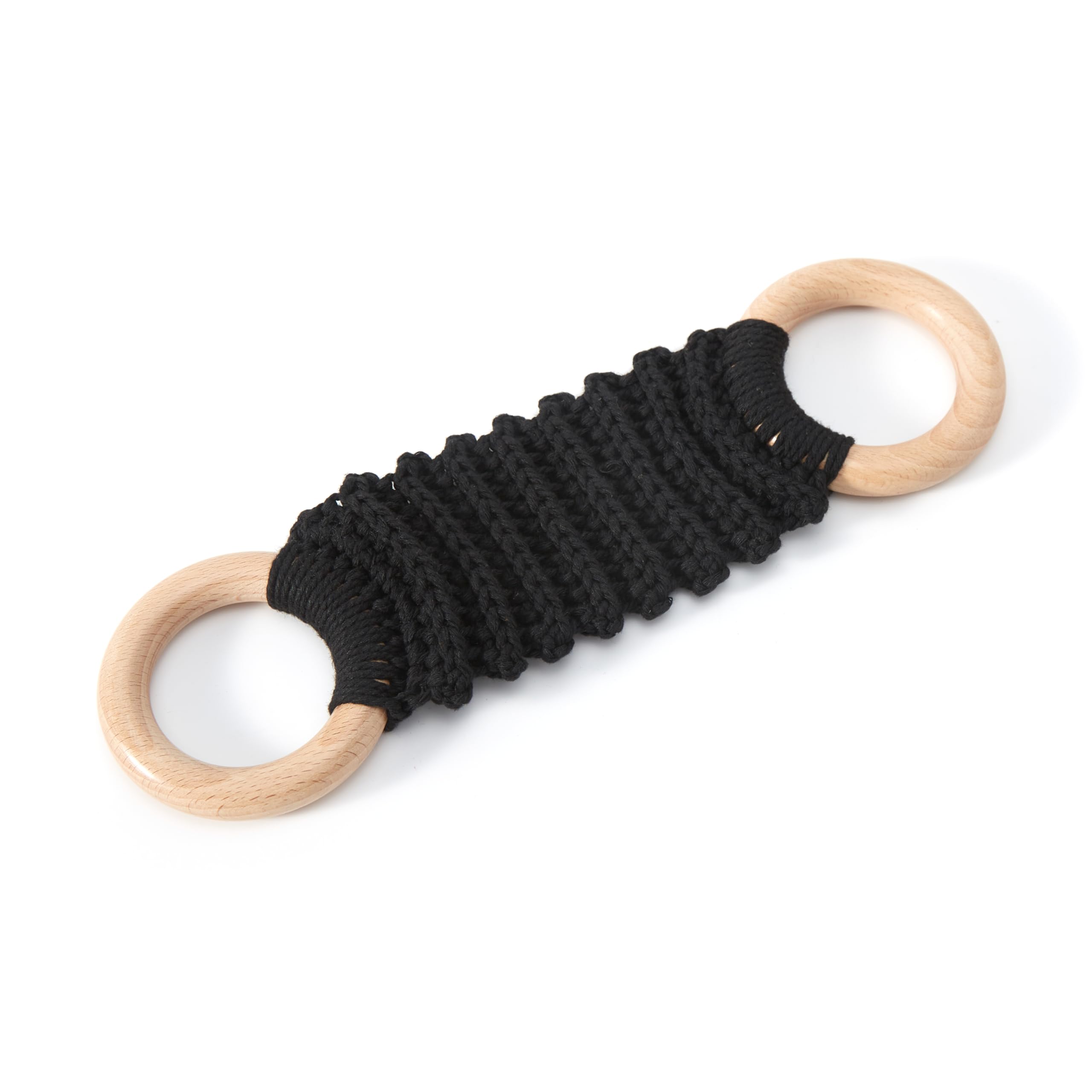 SKILLEDSLICING crochet towel holder on cabinet door, practical and decorative