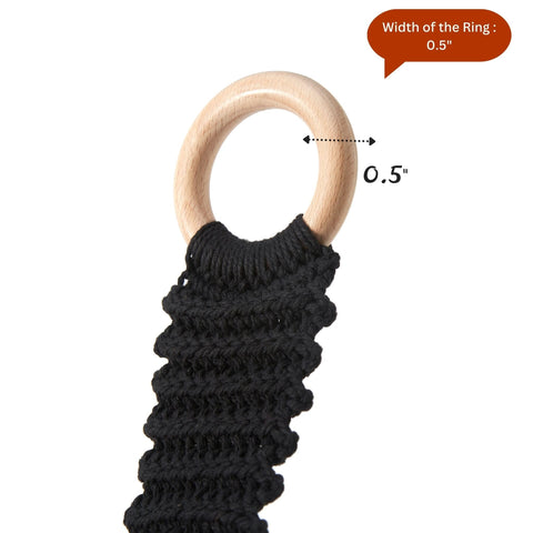 SKILLEDSLICING crochet towel holder, right view, blends natural fibers with homey warmth