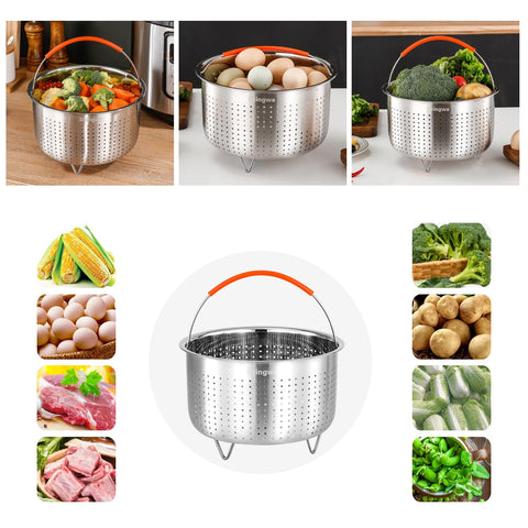 Skingwa steamer basket inside Instant Pot demonstrates even steam circulation.