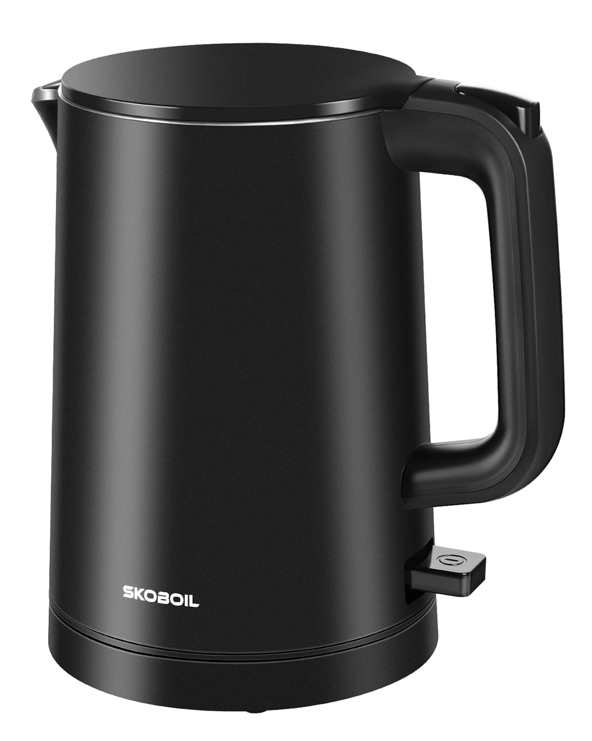 SKOBOIL compact 0.8L kettle side view for space saving