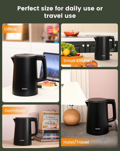 SKOBOIL dorm-ready kettle fits small kitchen spaces