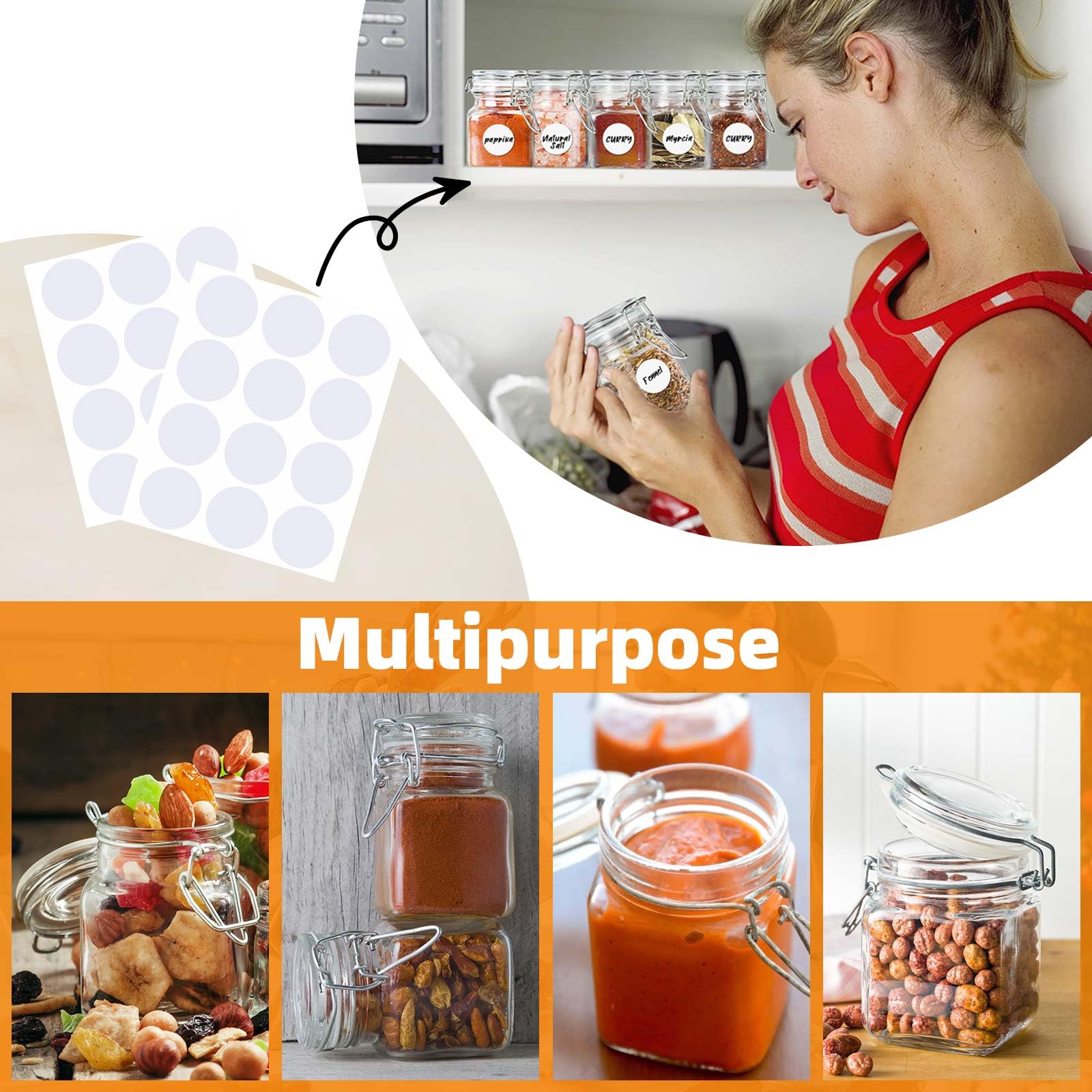 SKOCHE dishwasher-safe spice jars for easy cleanup