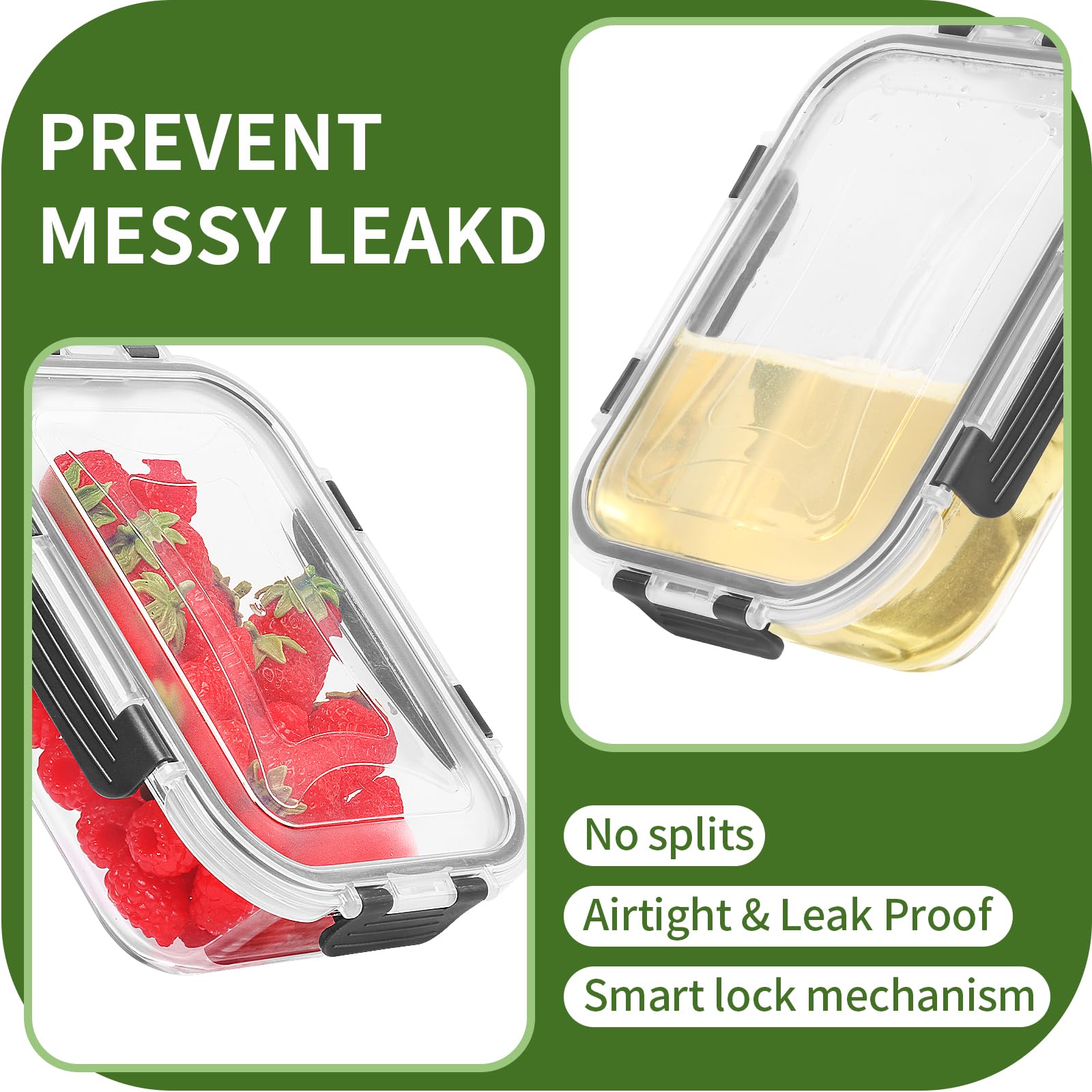 Skroam borosilicate glass container suitable for microwave use