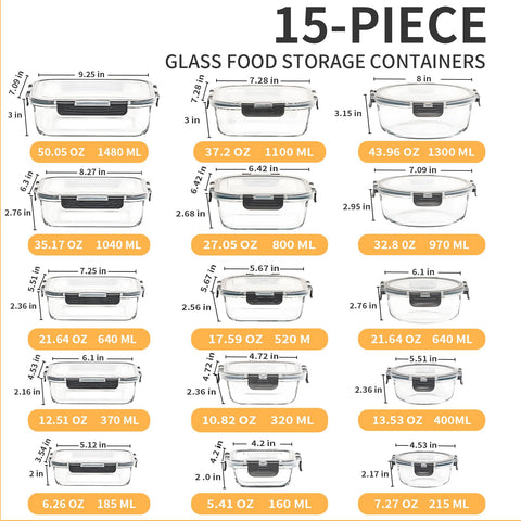 Skroam borosilicate glass meal prep container showing clear, durable glass