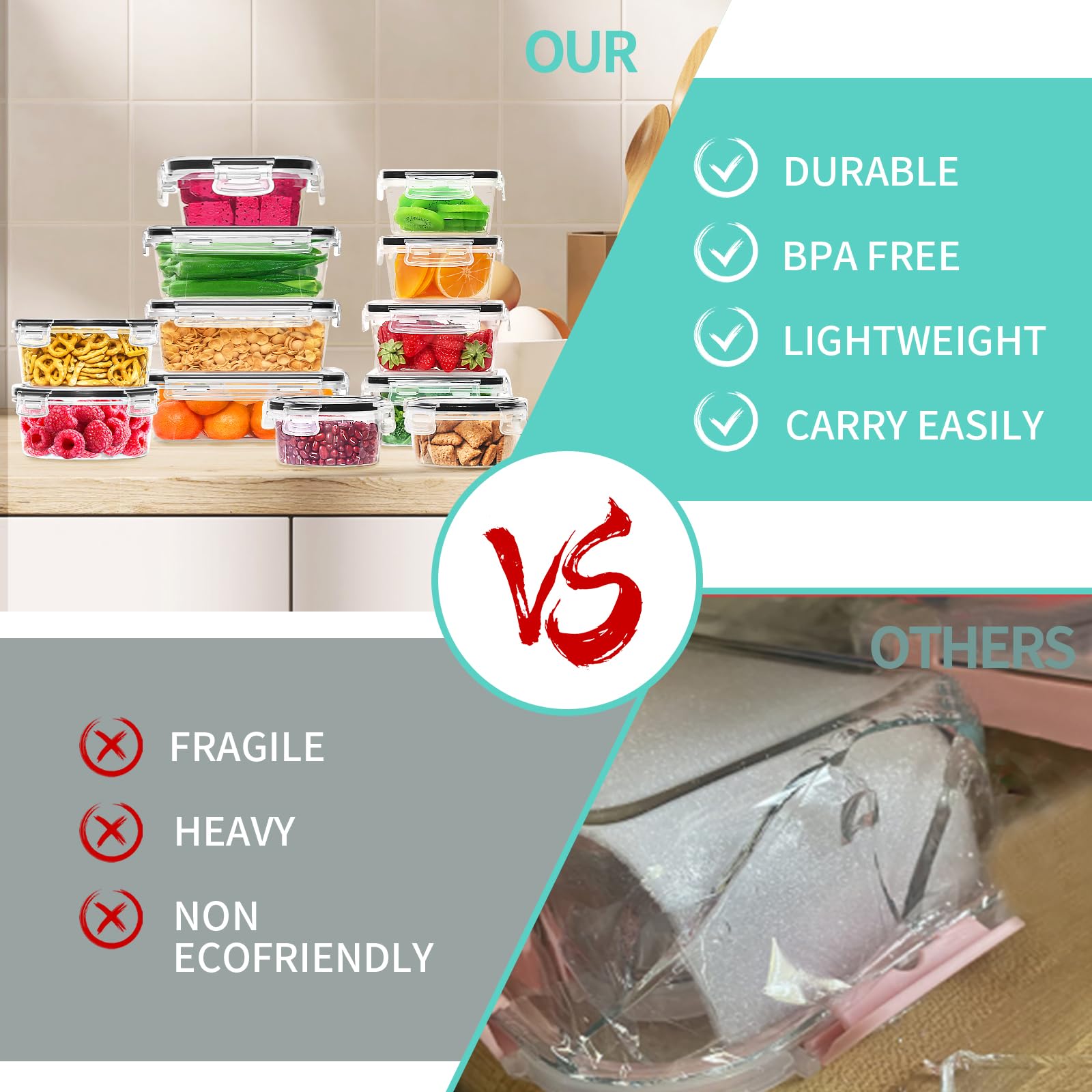 Skroam dishwasher-safe containers lids are not dishwasher-safe