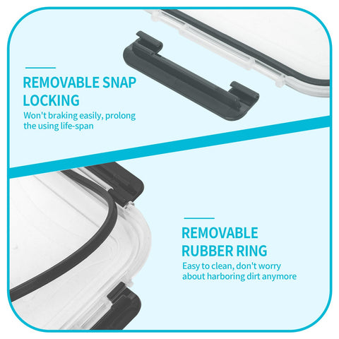 Skroam glass food storage containers with airtight lids keep leftovers fresh