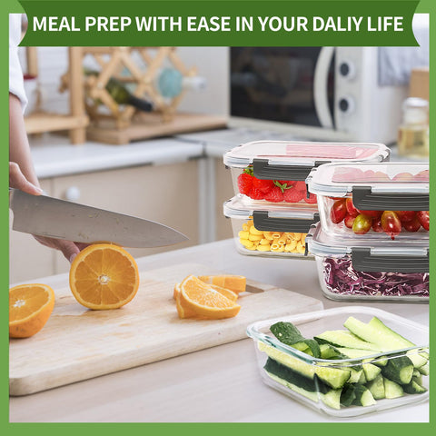 Skroam kitchen organization with glass storage containers on counter