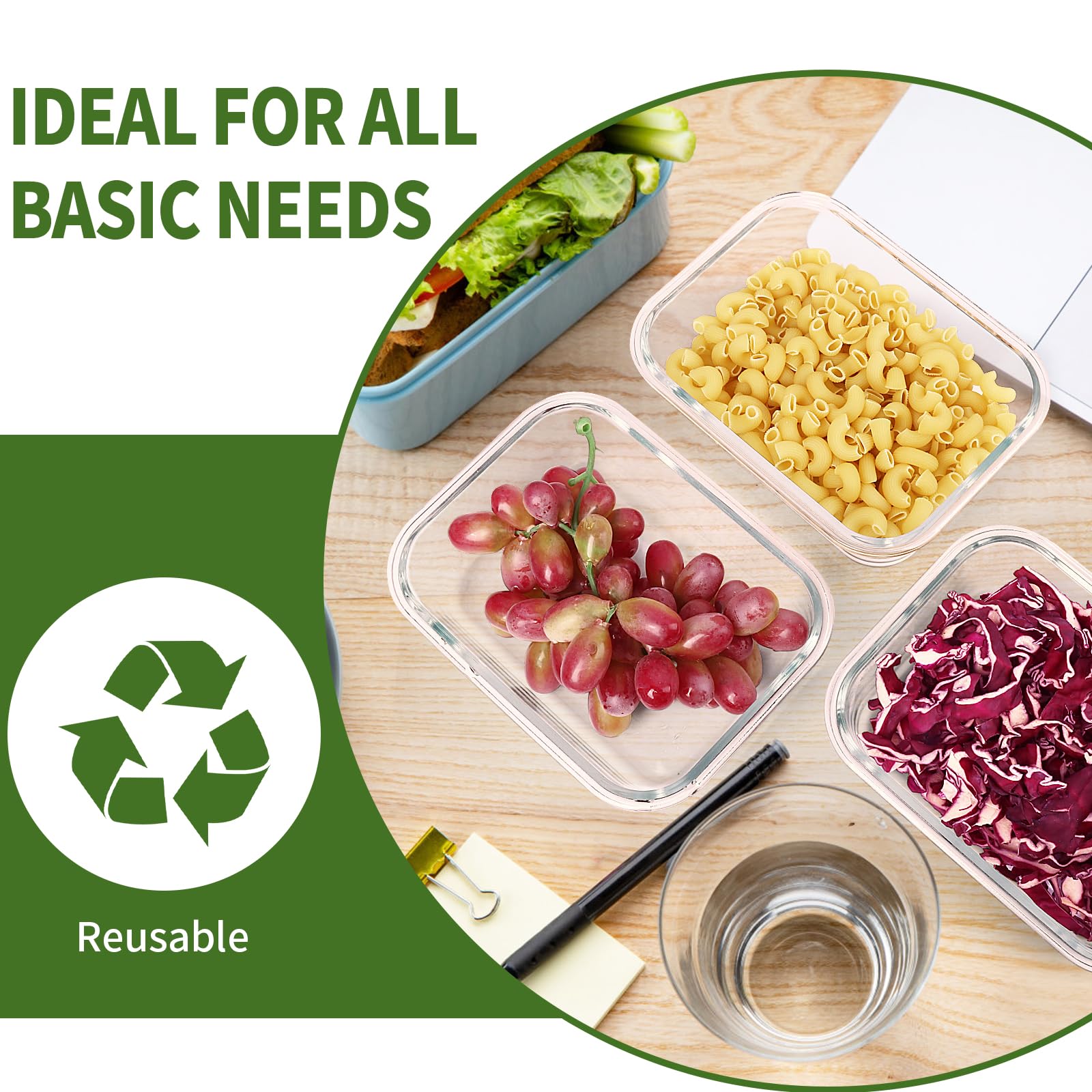 Skroam meal-prep set perfect for leftovers and lunches