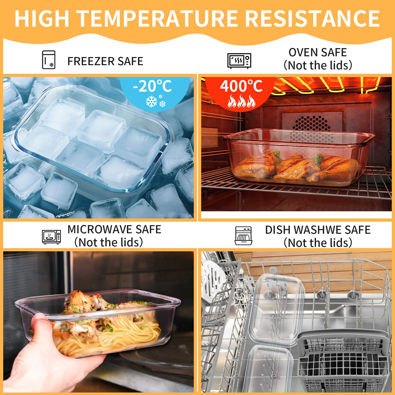 Skroam microwave-safe glass container ideal for quick reheating