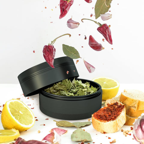 SKROM MYP large grinder easy-clean design suggests quick cleanup after cooking.