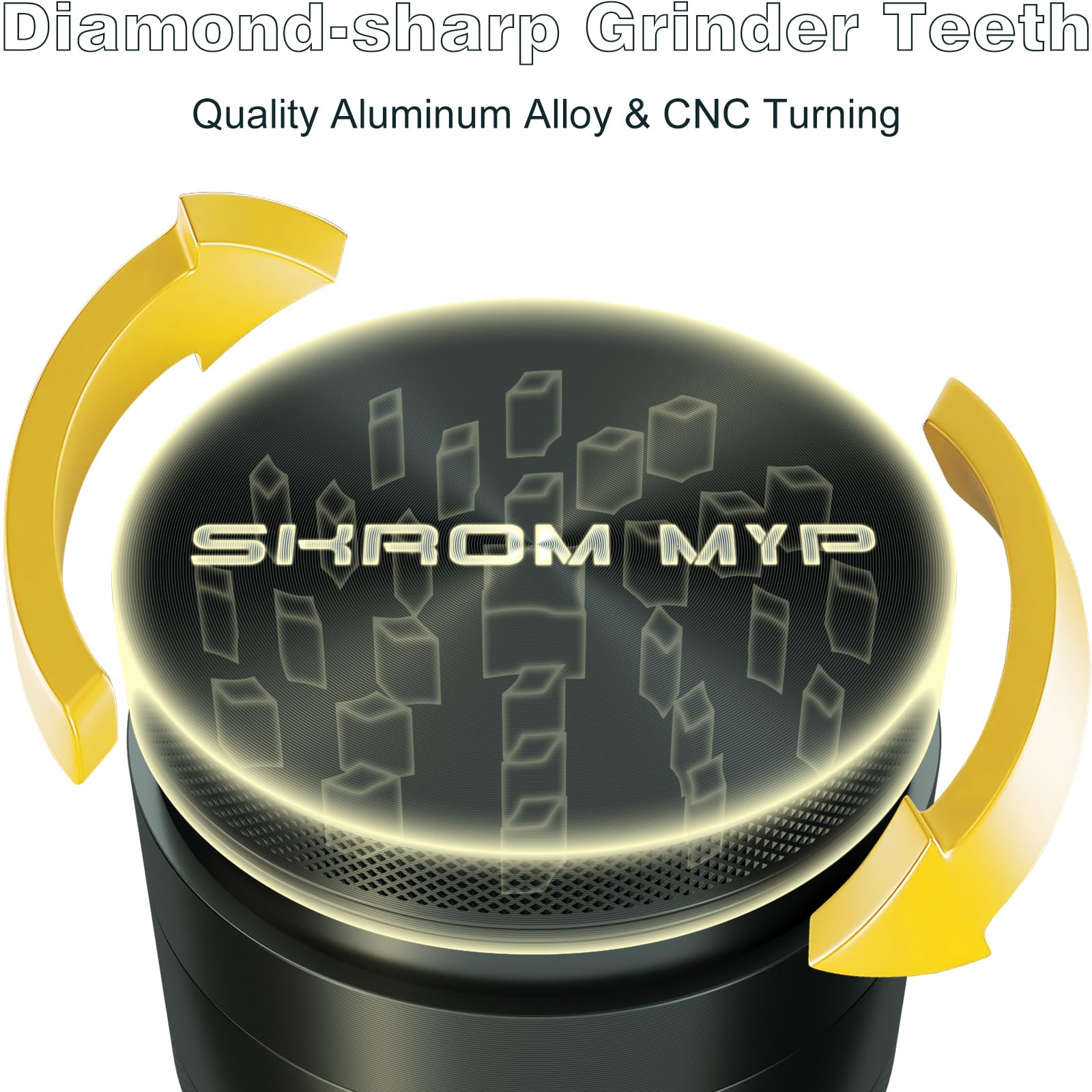 SKROM MYP large grinder ergonomic design emphasizes comfortable grip for extended use.