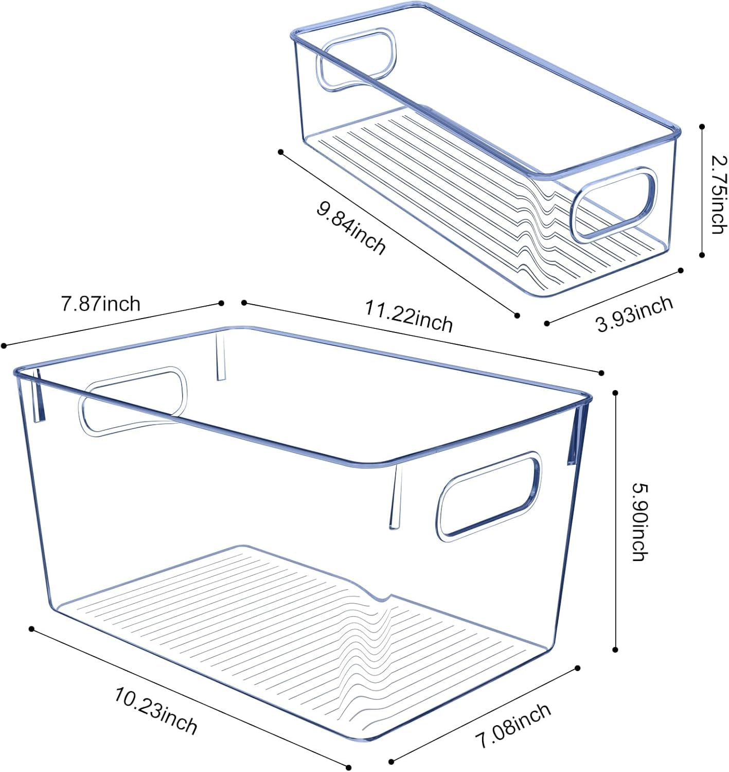 SKTEET easy-pull storage bin ideal for drawers or shelves.