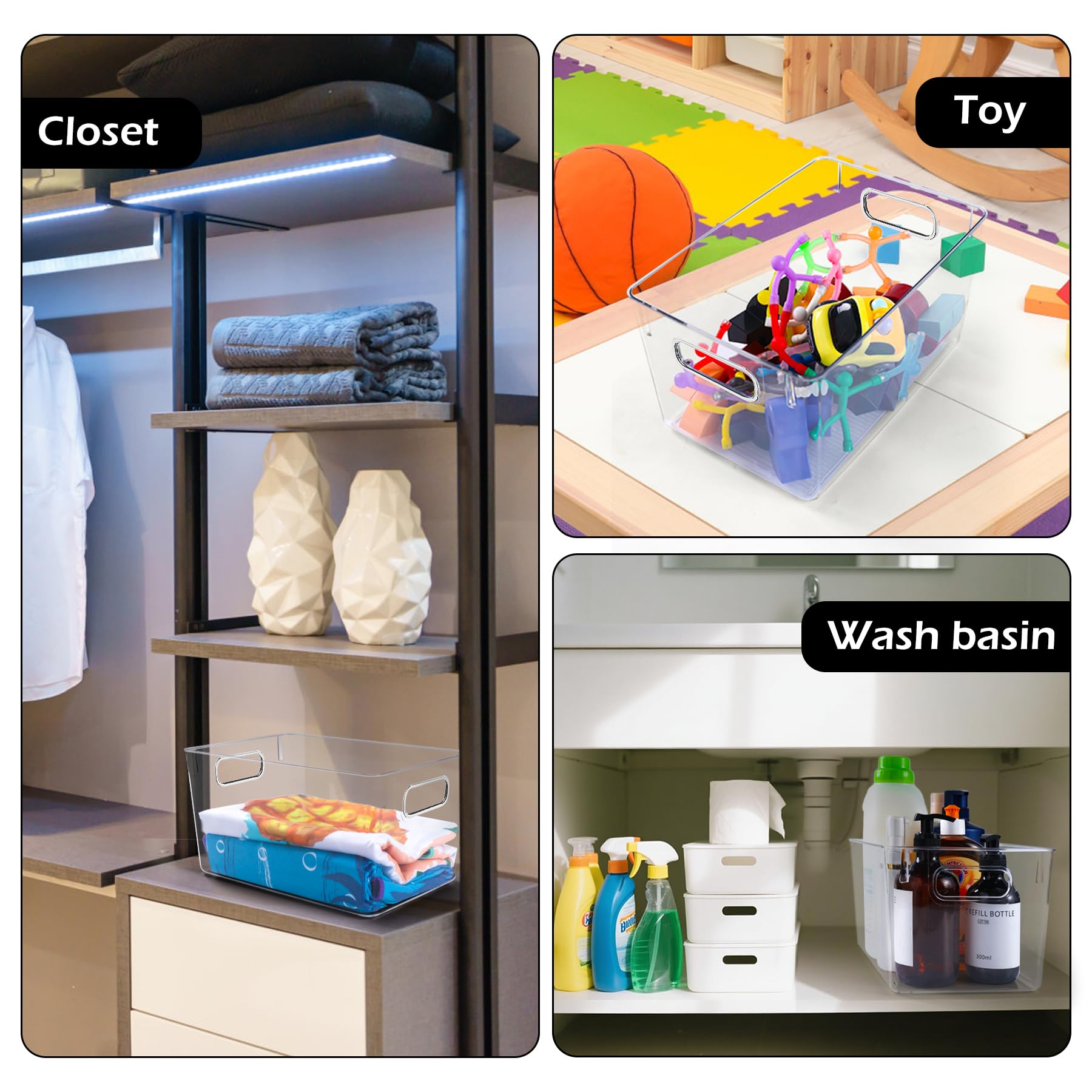 SKTKSE durable odorless plastic bins resist stains in busy kitchens