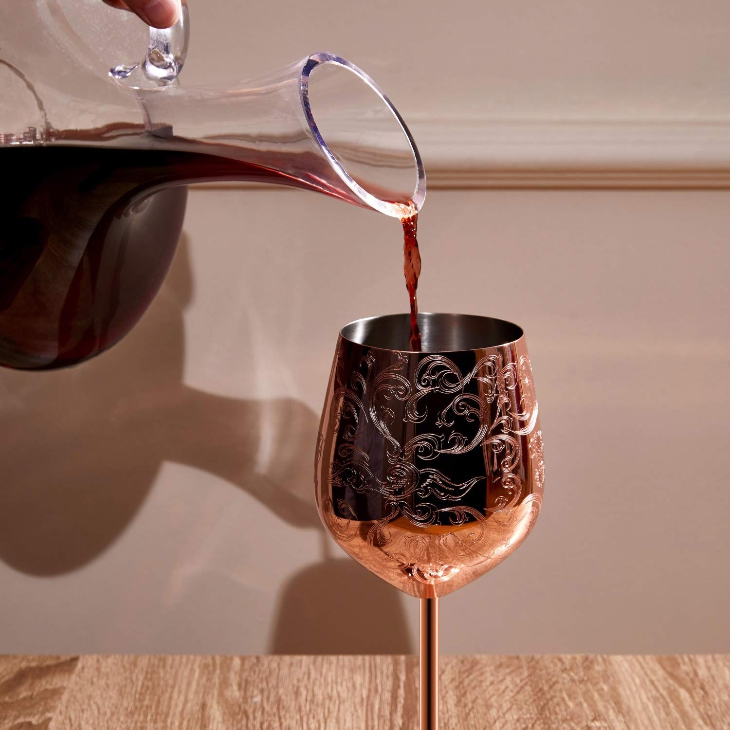 Sky Fish 17oz goblet provides generous pours for toasts and dinners.
