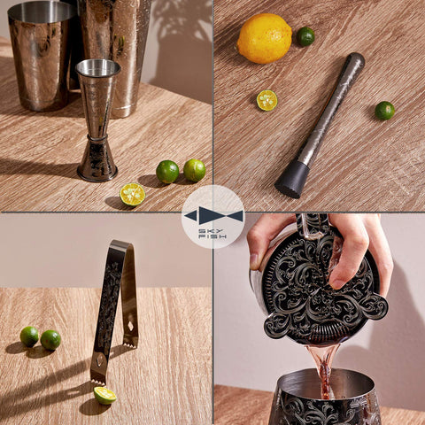 Sky Fish cocktail shaker tins with sleek Boston-style build for smooth shakes.