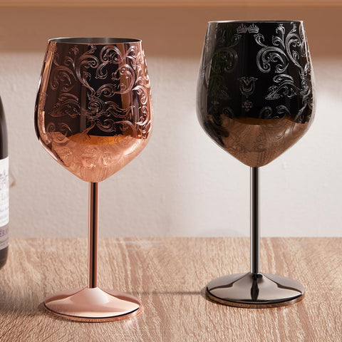 Sky Fish set of 2 wine goblets elevate entertaining moments.