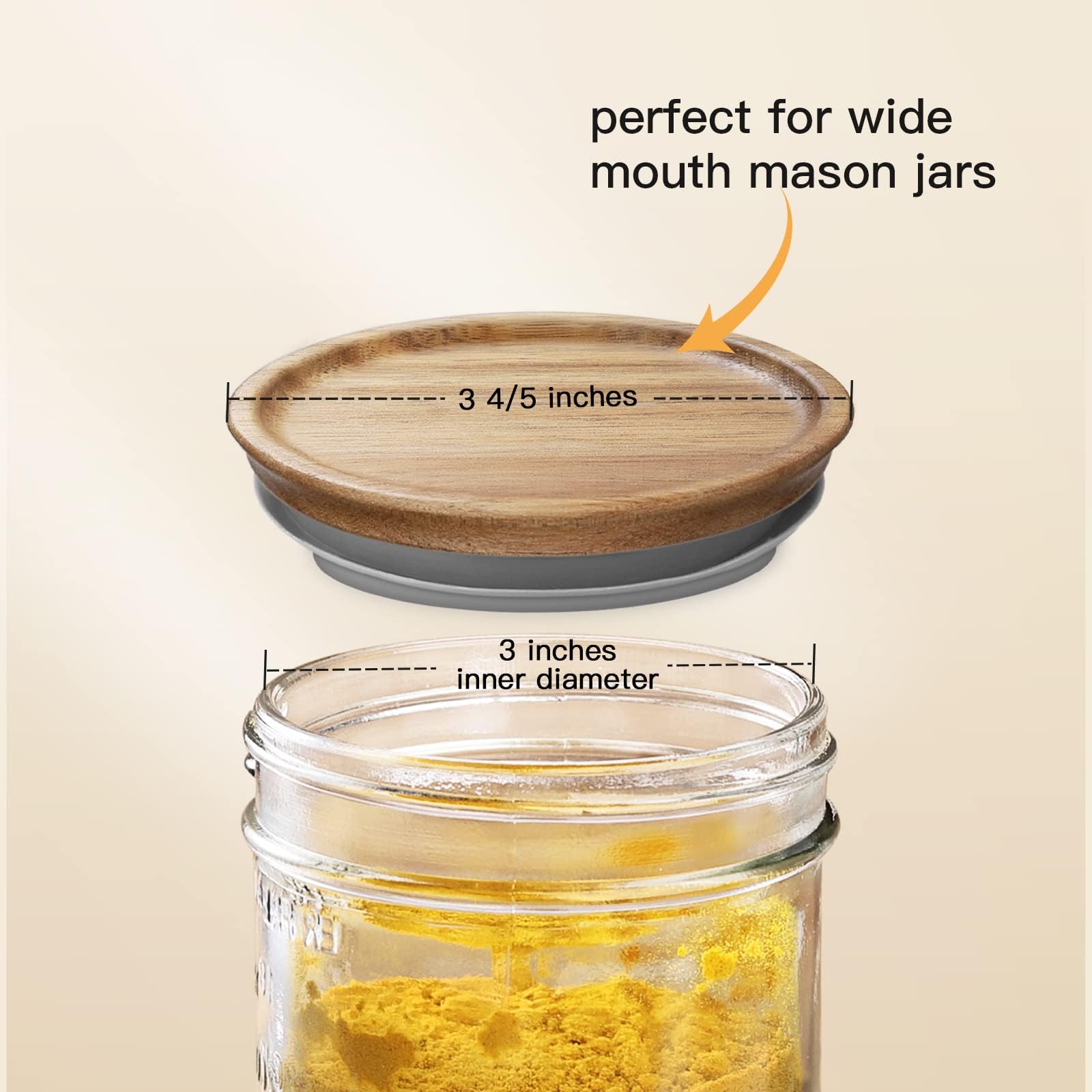 SKYBD acacia wood lids are BPA-free and reusable for food storage.