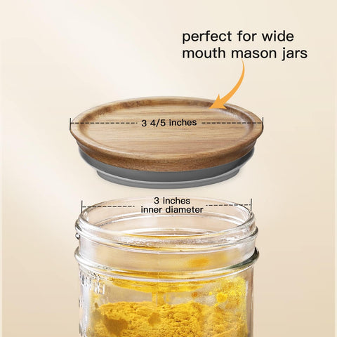 SKYBD acacia wood lids are BPA-free and reusable for food storage.