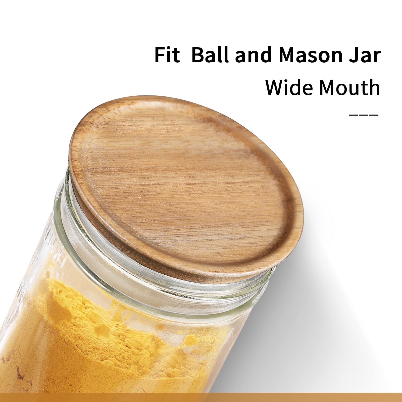 Gift-ready SKYBD acacia wood jar lids