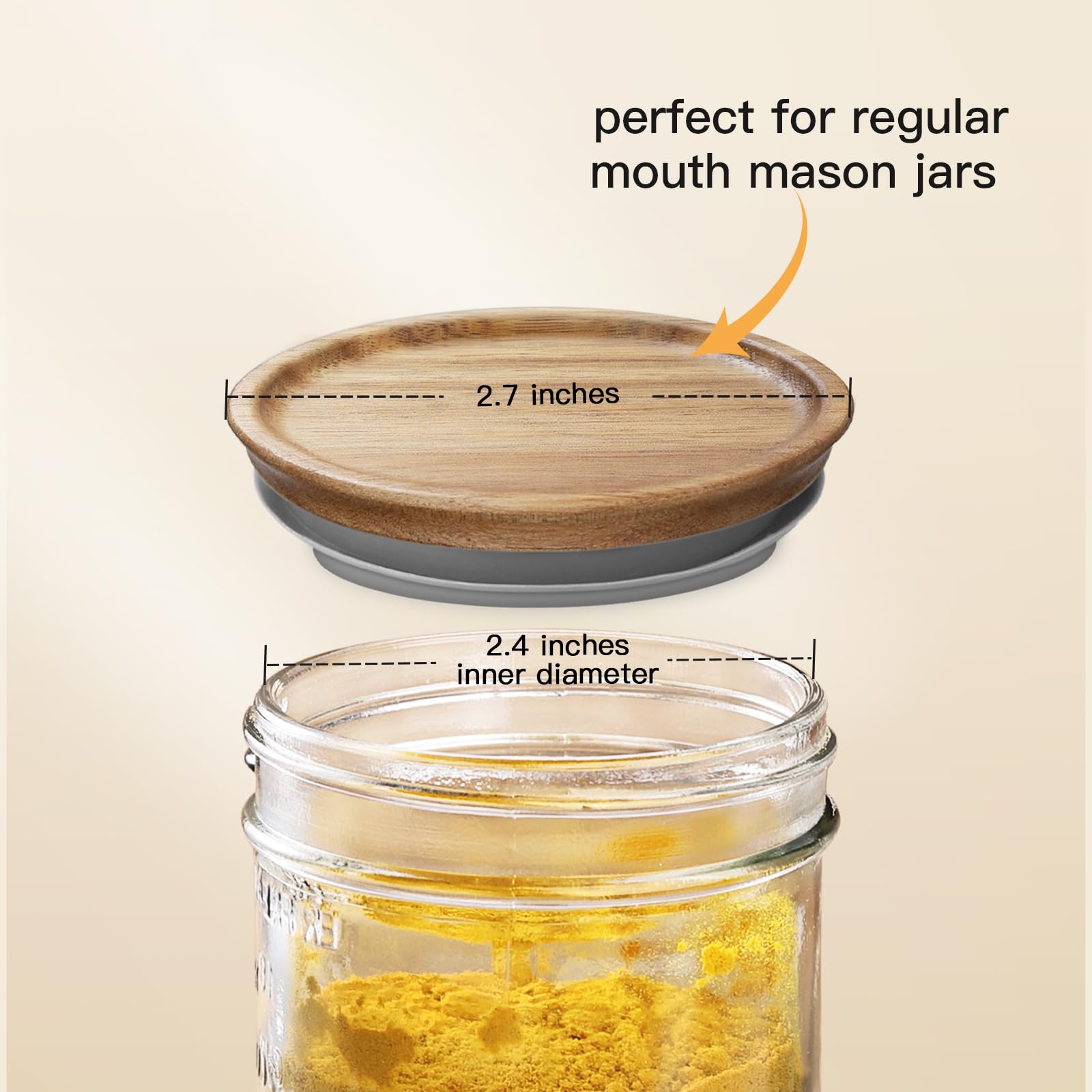 SKYBD stackable lids design helps save cabinet space with jars