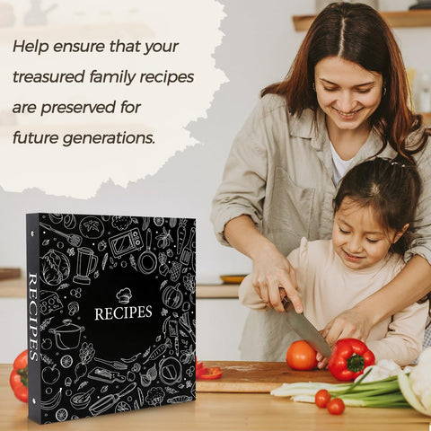 SKYDUE Tabbed dividers streamline recipe categories for quick access