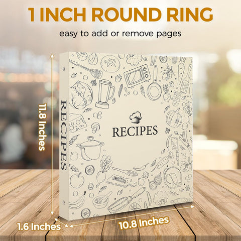 SKYDUE Tabbed dividers organize recipes by category for quick access