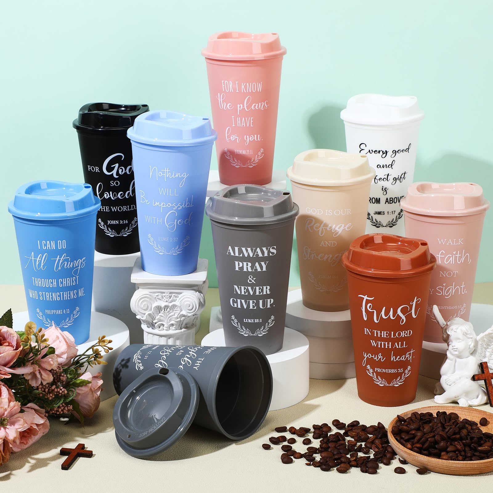 Skylety Bible verse design tumbler with inspirational quotes on the cup