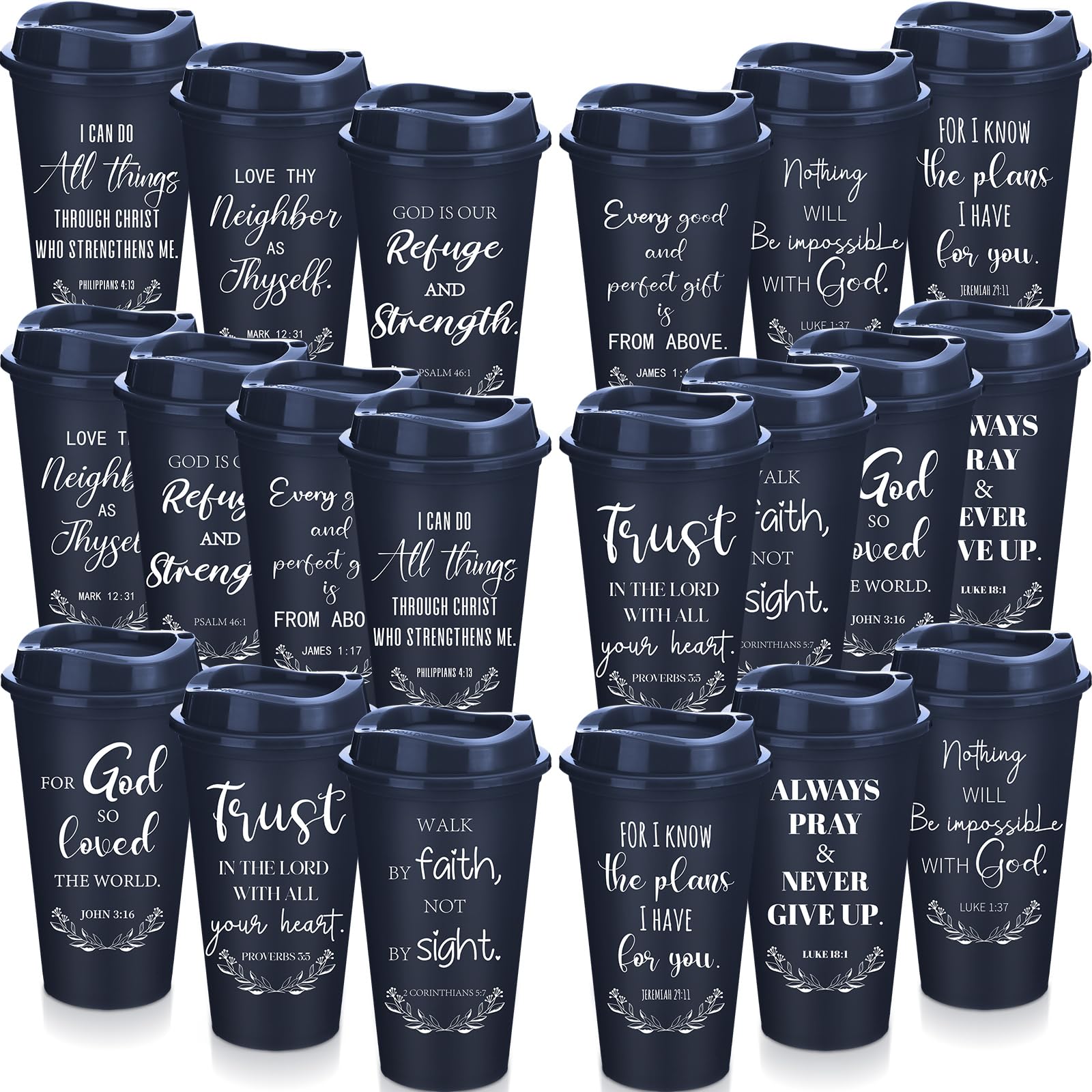 Skylety Bible verse tumbler blue, 20-pack, on-the-go inspiration.