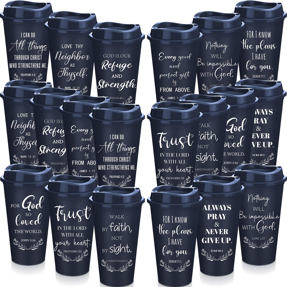 Skylety Bible verse tumbler blue, 20-pack, on-the-go inspiration.