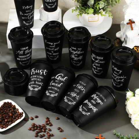 Skylety Black reusable coffee tumbler is durable for daily beverages.