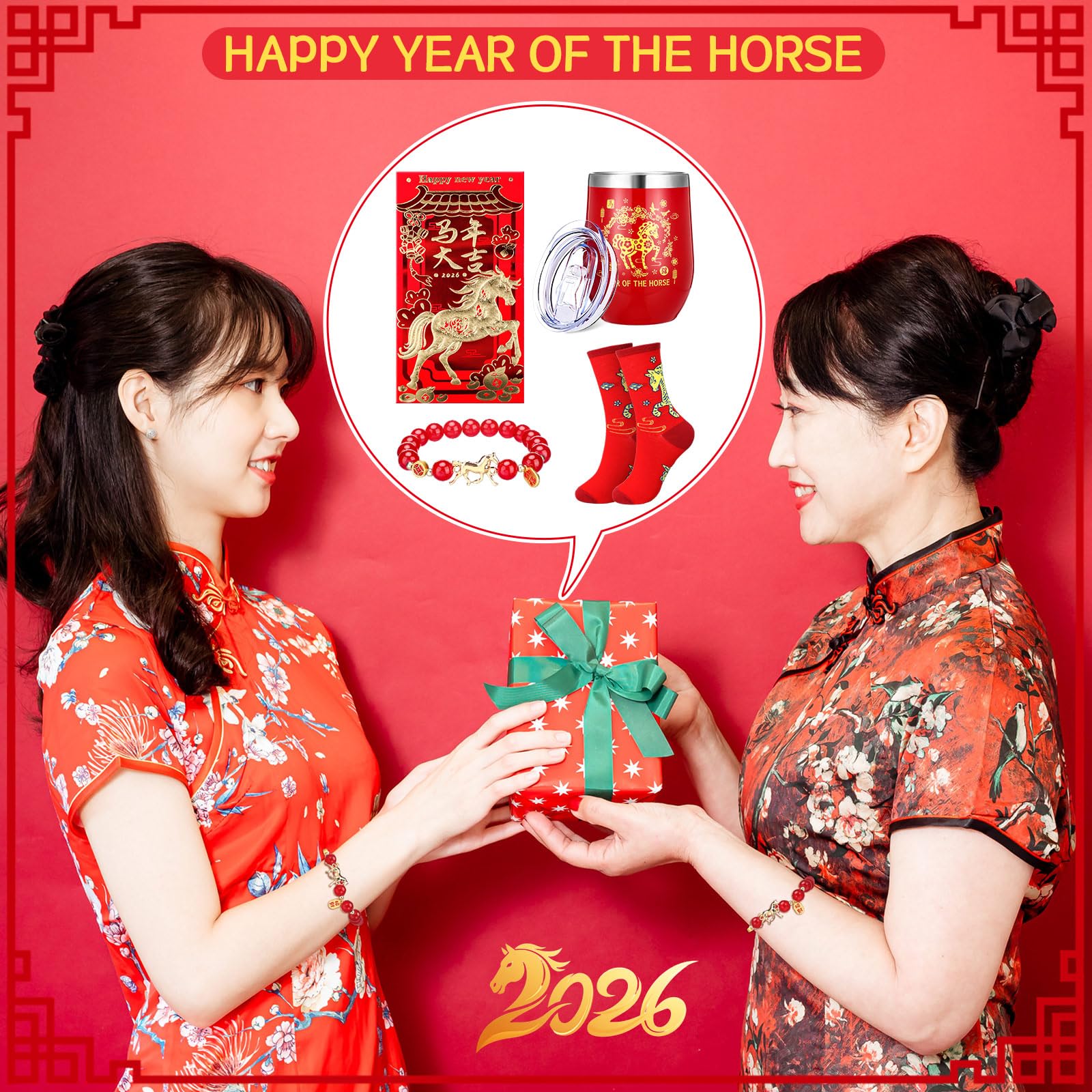 Skylety horse motif design adds festive charm to outfits
