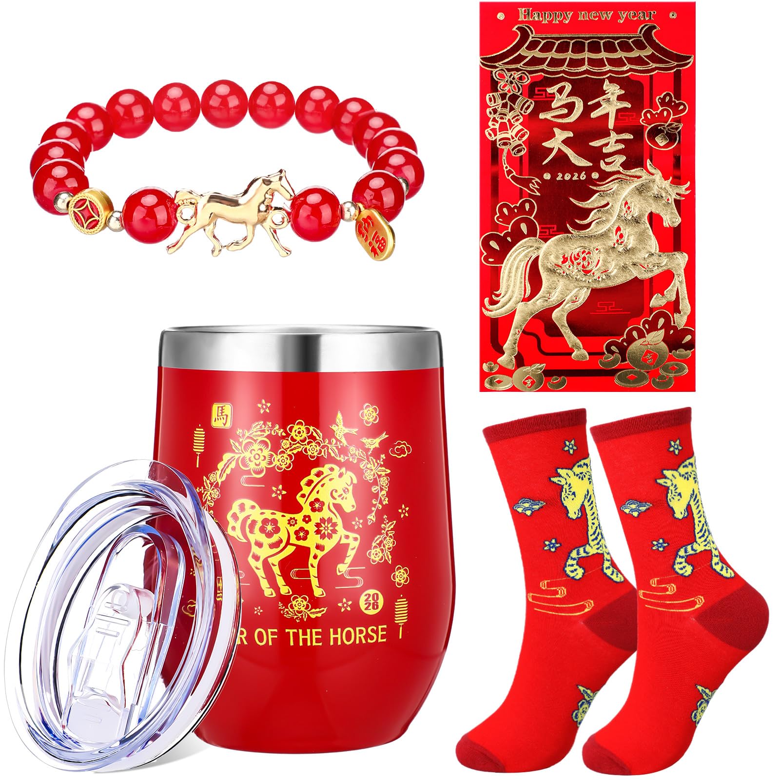 Skylety 12 oz tumbler with horse motif keeps drinks hot or cold for celebrations