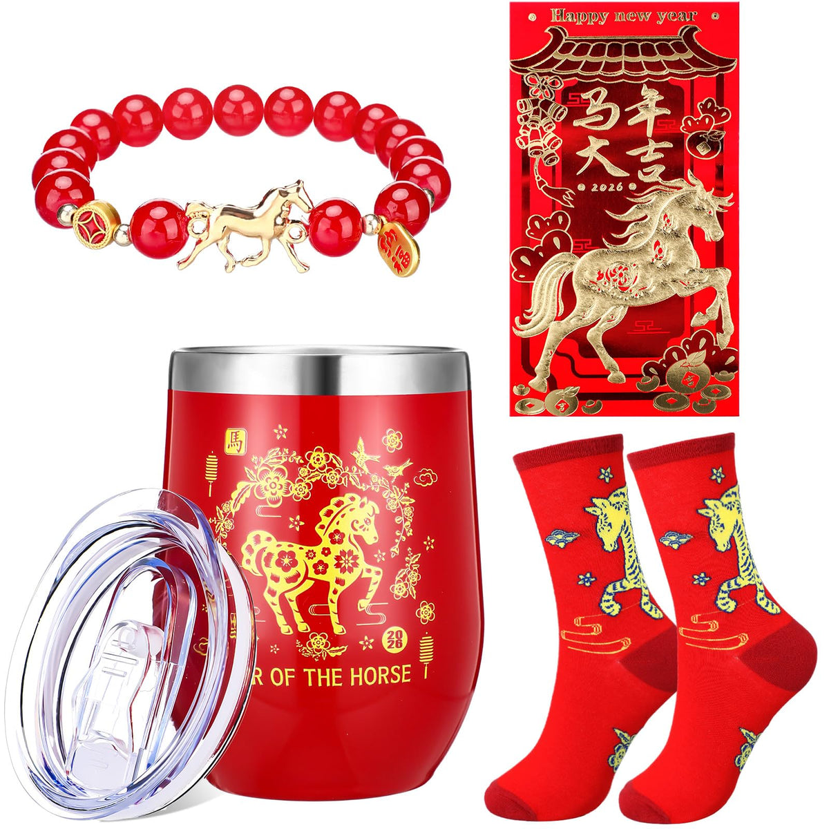 Skylety 12 oz tumbler with horse motif keeps drinks hot or cold for celebrations