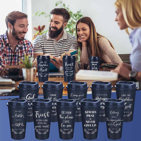 Ergonomic grip Skylety tumbler in blue for easy handling at events.