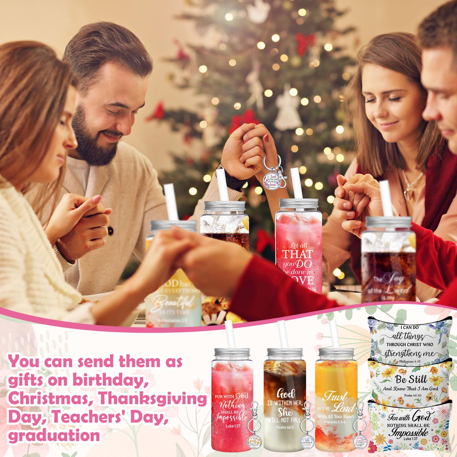 Skylety floral scripture design enhances gifting with uplifting messages.