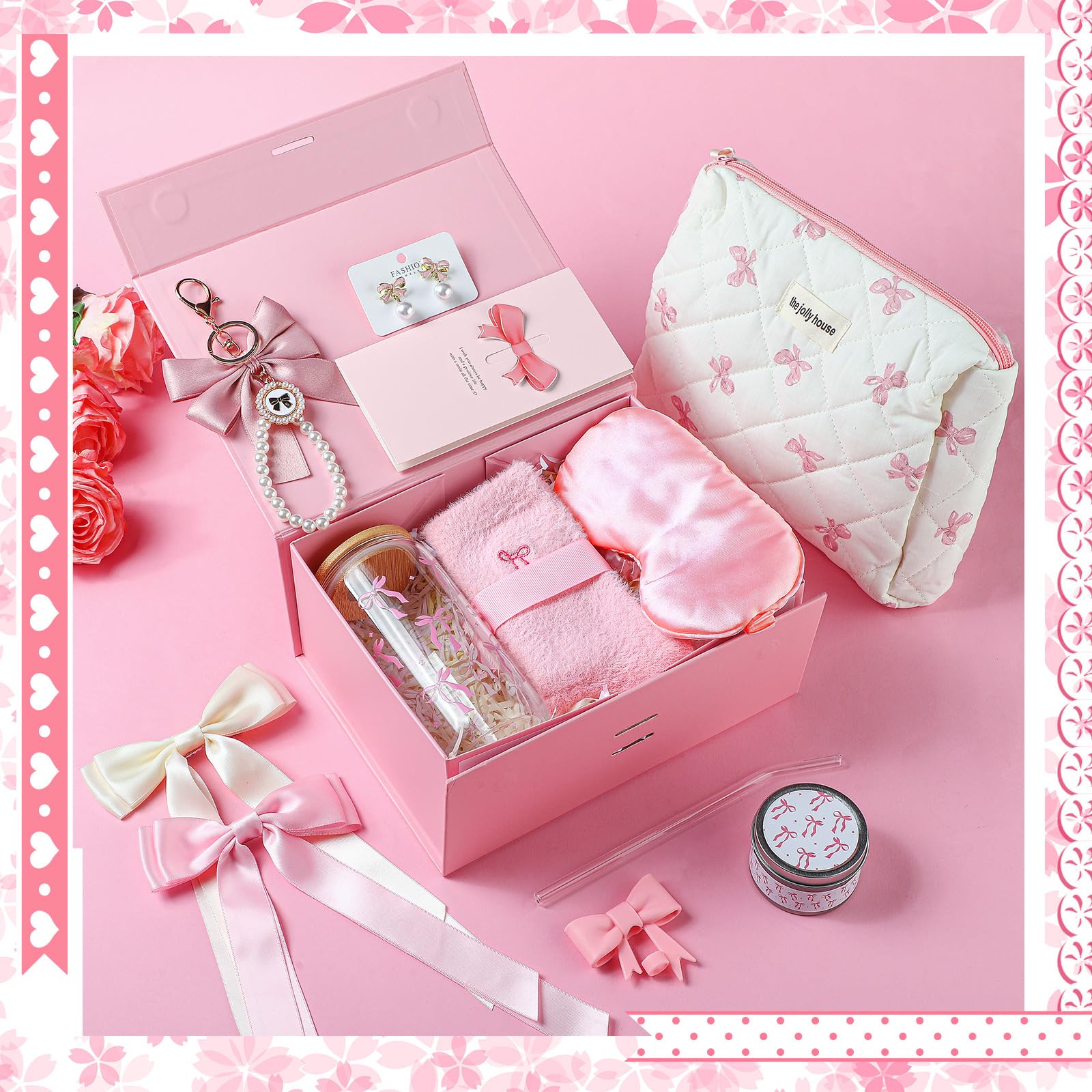 Skylety pink bow gift set earrings add everyday sparkle