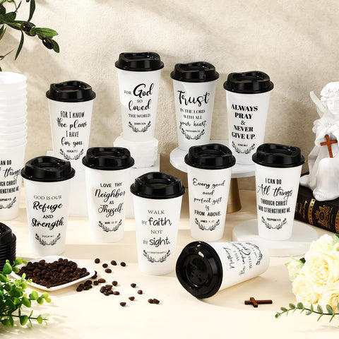 Skylety reusable plastic cups with lids are durable and portable for church events