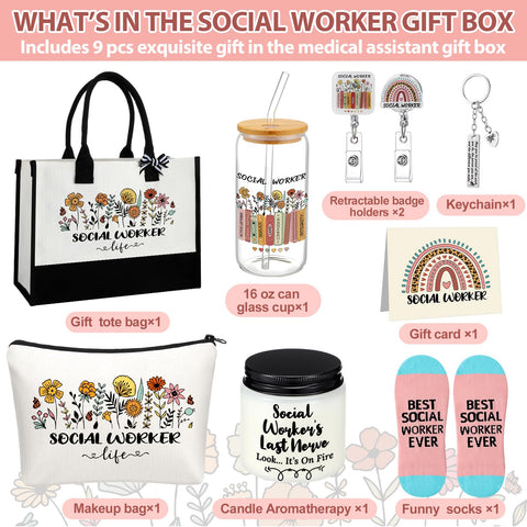 Skylety social worker gift set makeup bag keeps essentials organized on shift.